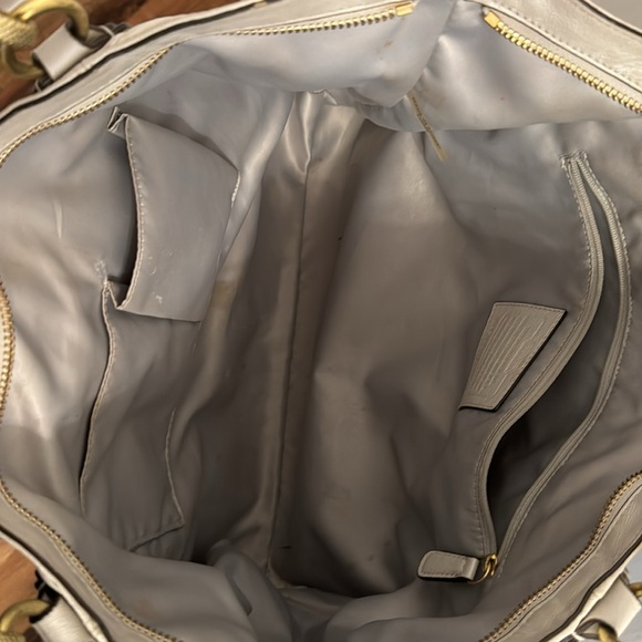 Cream Leather Coach handbag - Picture 2 of 3